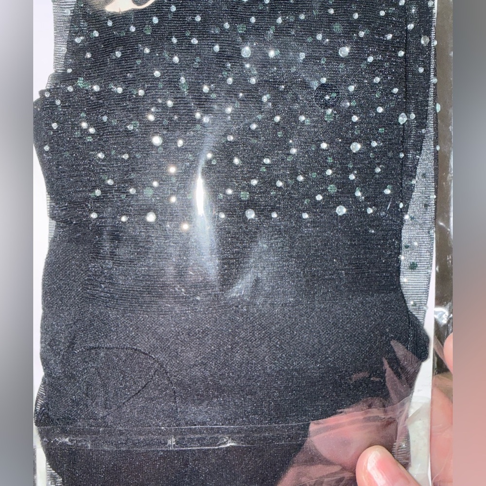 Midnight Shimmer Rhinestone Pantyhose | Leg Avenue Luxe Hosiery O/S NWT - Picture 14 of 16